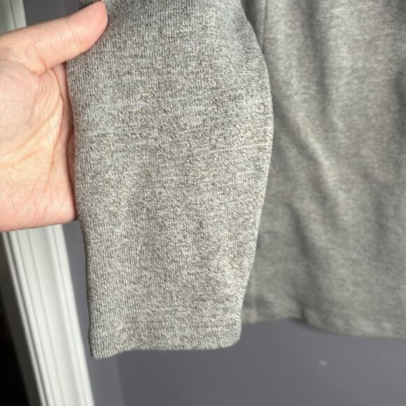 Anthro One September Gray Long Sleeve Tunic with Braided Collar Size Small - Picture 4 of 9